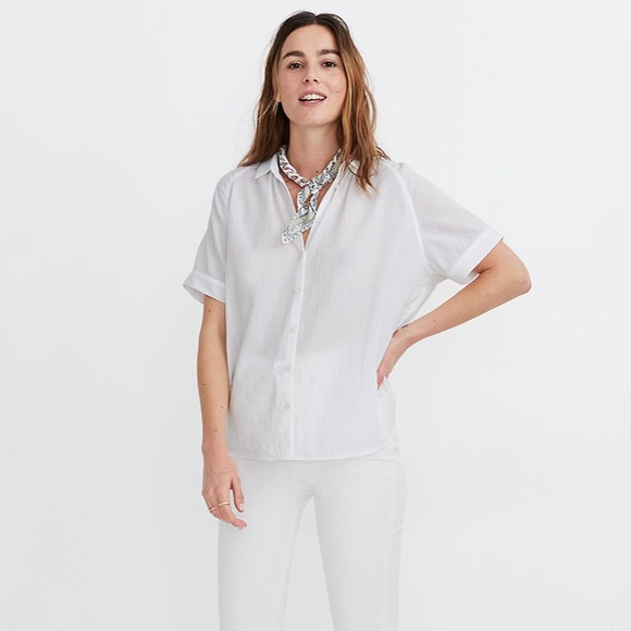 Madewell Tops - NWOT Madewell Crinkle Button Up - M